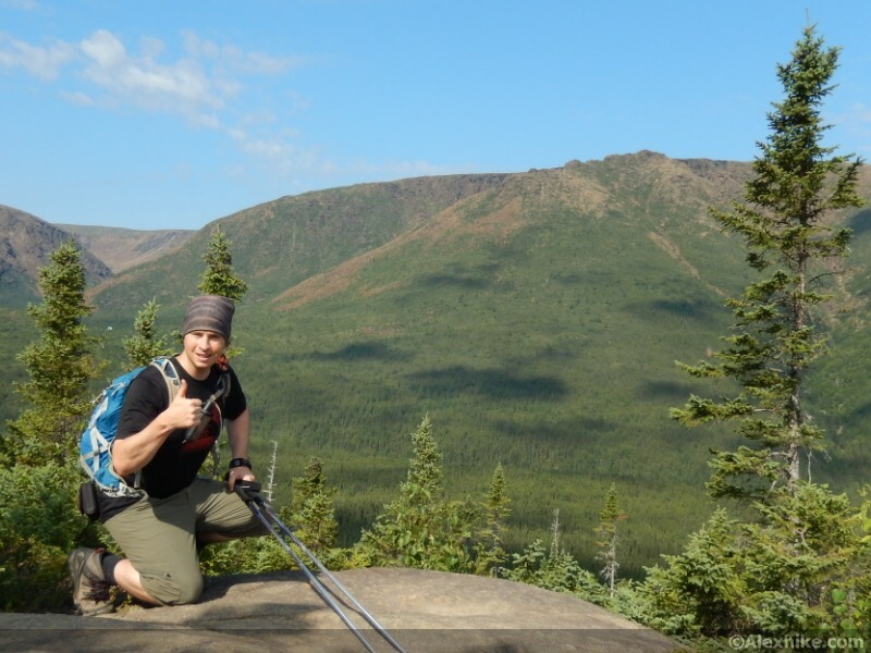 Alex tout juste avant le sommet du Mont Olivine