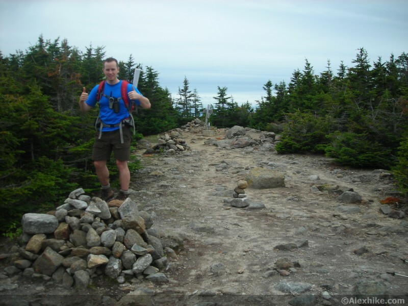 Alex au sommet de Carter Dome