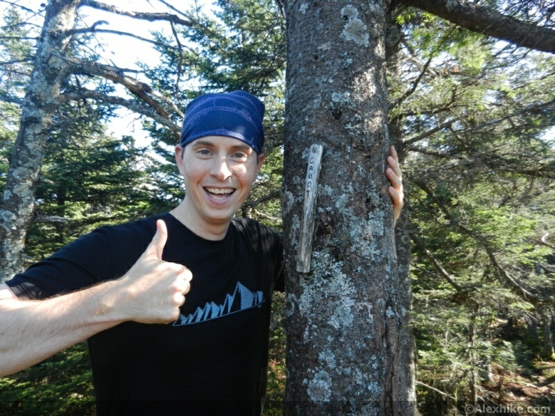 Alex au sommet de Cabot
