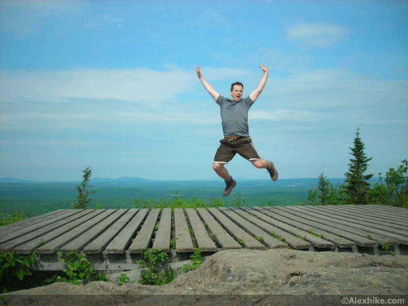 Alex au sommet du Mont Chauve