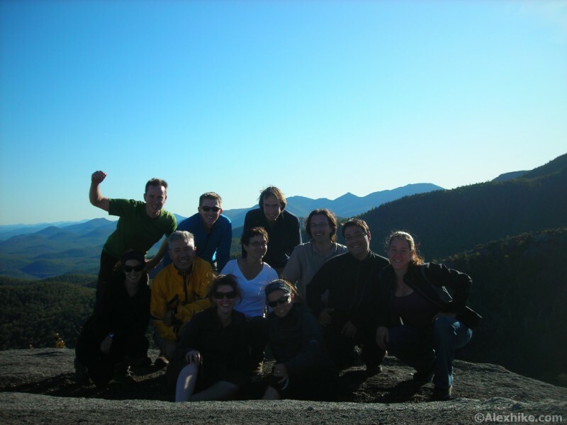 Notre groupe au sommet de Bald Peak