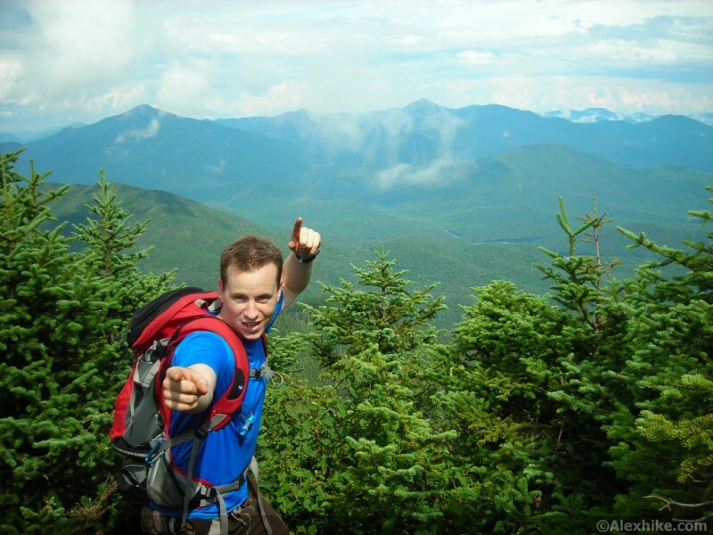 Alex au sommet du mont Santanoni