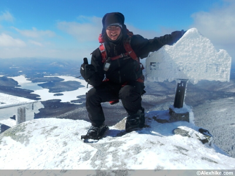 Alex au sommet de Whiteface